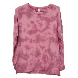 Ideology Womens Pink Tie Dye Sweater Long Sleeve Stretch M Gratitude Malaga New